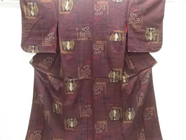 大正ロマン　水差し模様織出し着物